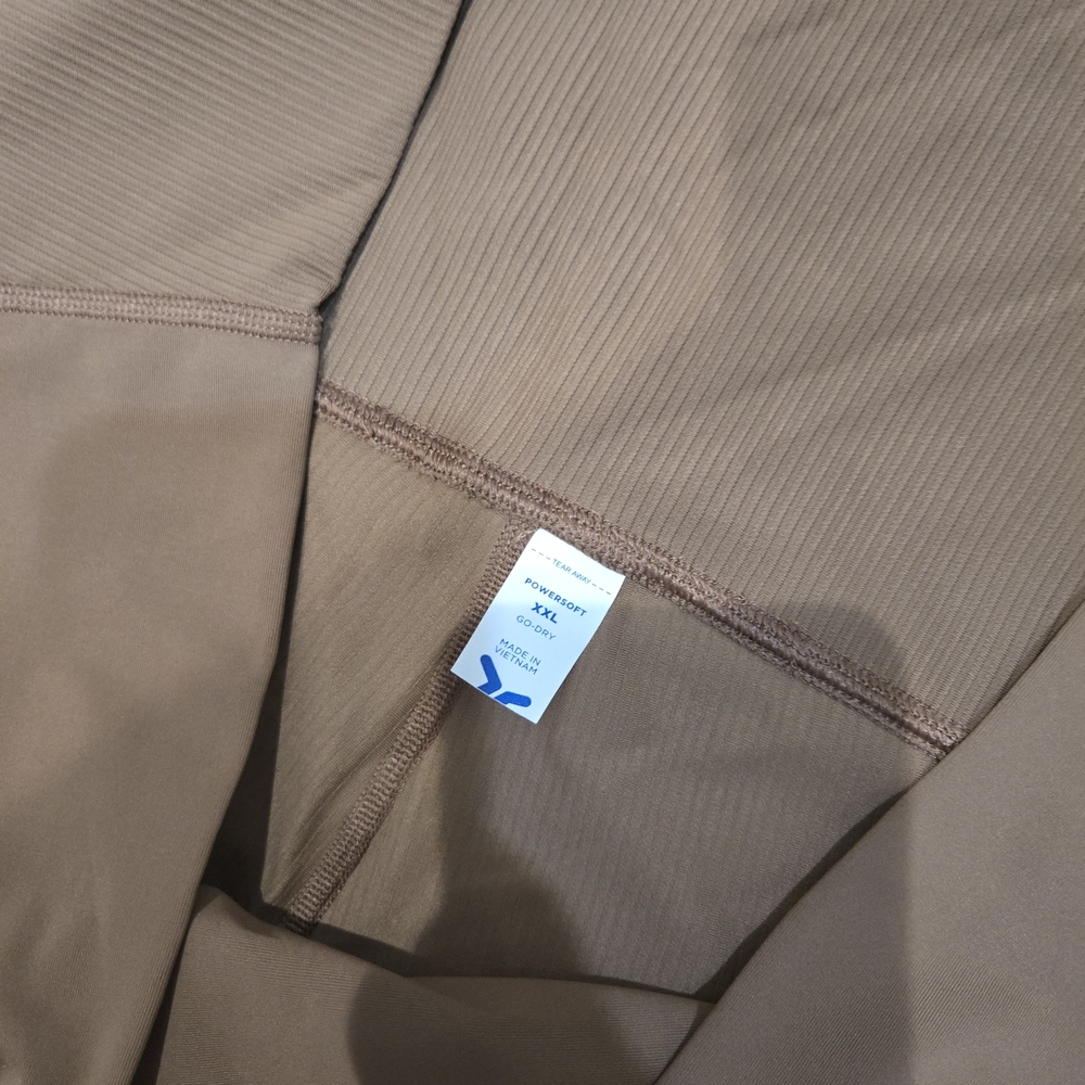 Old Navy Brown Ribbed Leggings Go Dry XXL NWT - Picture 4 of 6